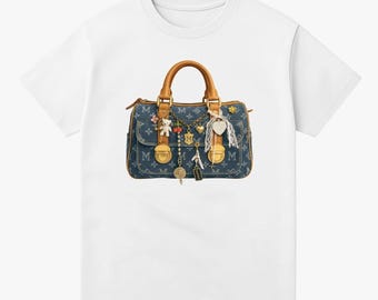 Vintage Designer Bag T-Shirt – Aesthetic Handbag Print Tee – Trendy Fashion Graphic Shirt – Y2K Style Outfit – Cute Luxury Inspired Tee