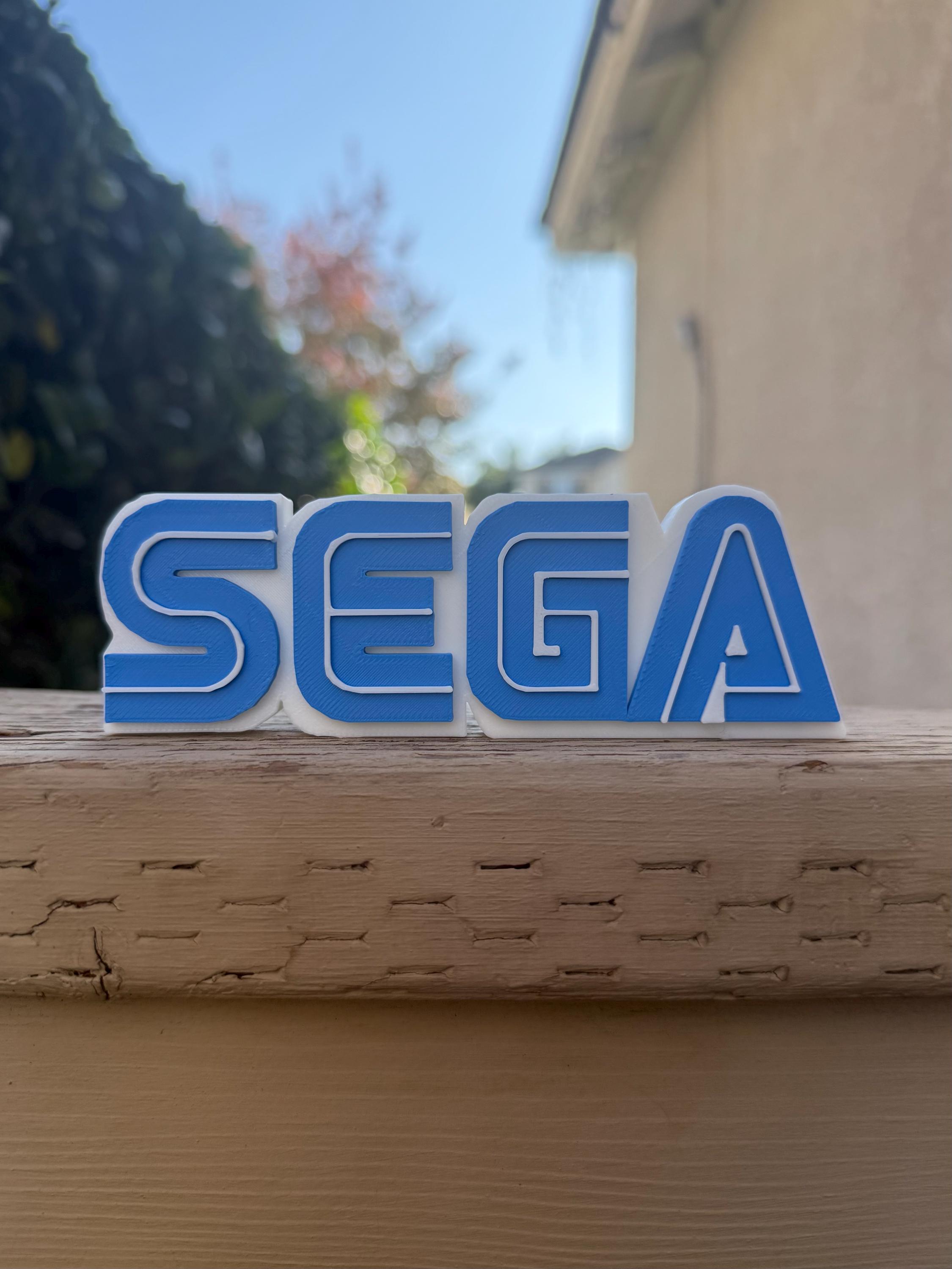 SEGA CNC Engraved Wood Wall Sign – Retro Gaming Decor For Gameroom, Man Cave, Office – 12in X 4in