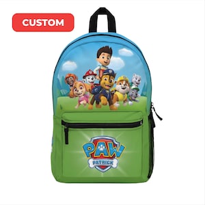 Custom Paw Patrol Backpack, Personalized backpack for children, Paw Patrol Fan school bag, Personalised travel bag, Skye Marshall Zuma Ryder
