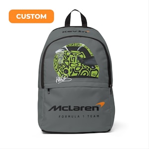 Custom Lando Norris Formula 1 Backpack, Racing Fan Gift, Personalised Travel Bag, Sports Enthusiast, F1 Merchandise, Race Day Accessory