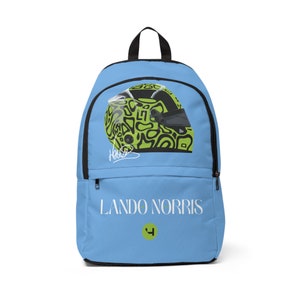 Lando Norris Formula 1 Unisex Backpack, Racing Fan Gift, Race Car Enthusiast Bag, Motorsport Travel Pack, Sports Fan Rucksack