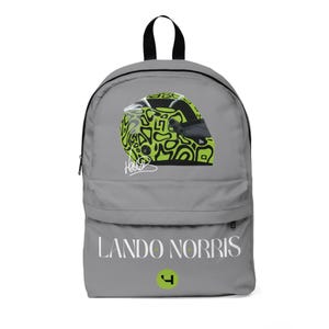 Lando Norris Formula 1 Backpack, Unisex School Bag, Racing Fan Gift, Motorsport Backpack, Classic Travel Bag