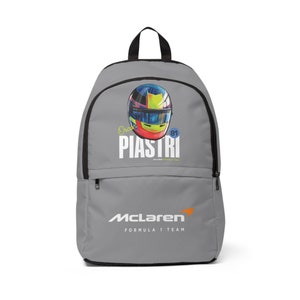 Piastri Oscar Formula 1 Unisex Backpack, Racing Fan Gift, Motorsport Bag, Formula 1 Backpack, School Bag, Travel Backpack