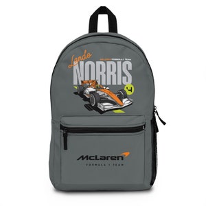 Lando Norris Backpack Formula 1 Norris Racing Fan Gift Motorsport Bag Car Enthusiast Backpack F1 Travel Bag Norris Sports Fan Merchandise