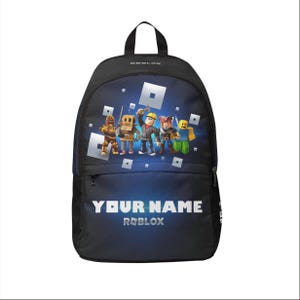 Custom Roblox Backpack, Personalized backpack for boys girls, Roblox Fan school bag, Personalised travel bag, Gaming Backpack, Gamer Bag