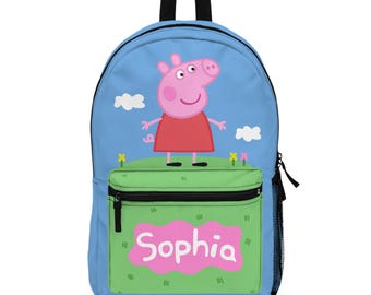 Custom Peppa Pig Backpack, Personalised George Peppa Pig School
