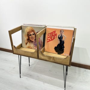 Record Player Stand - Vinyl Storage Unit - Turntable Cabinet - Mid Century Furniture - MCM Decor - Minimalist Organizer for Records