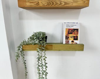 Handgemachtes rustikales schwebendes Regal aus Holz, Holz Wandregal für Küche, Wohnzimmer, Badezimmer, Schlafzimmer, natürliche Wohnkultur, Bücherregale