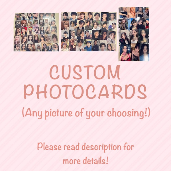 CUSTOM Photocards | Kpop | Fanmade | Lomo | Photocards