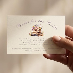 Boeken voor de bruid-kaart, haar volgende hoofdstuk vrijgezellenfeest cadeau, boek themafeest, verhalenboek uitnodigingskaart, bruidsbrunch Een nieuw hoofdstuk begint