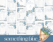 Something Blue Bridal Games Bundle, Something Blue Before I Do, Floral Hydrangea Bridal Shower Games, Editable Bridal Brunch Games Canva