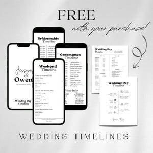 Mobile Wedding Day Timeline Template Editable Wedding Timeline Reception Timeline Wedding Weekend Timeline Bridal Party Timeline Wedding Day