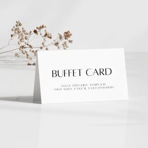 Letreros de mesa para buffet, tarjetas de ubicación minimalistas para catering, planificación de eventos, etiquetas para buffet, etiquetas modernas para comida de boda, tarjetas de nombre, letreros para postres