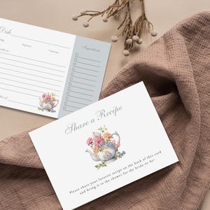 Wildflower Tea Party Bridal Shower Invitation Bundle, Time For Tea With Bride To Be Invitation, Floral Tea Pot Bridal Shower Games Sign afbeelding 4