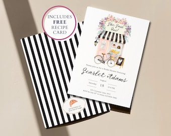 She Said Oui Bridal Shower Invitation, Paris Theme Bridal Shower Invite, French Cafe Shower Invite, Ooh La La Bridal Shower Theme Canva