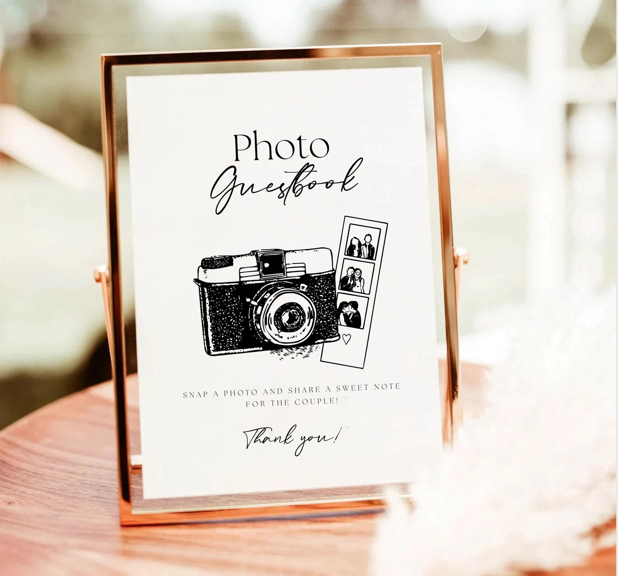 Simple Photo Sign Photo Guestbook Sign, Polaroid Photo Guest Book Sign, Please Sign Our ...