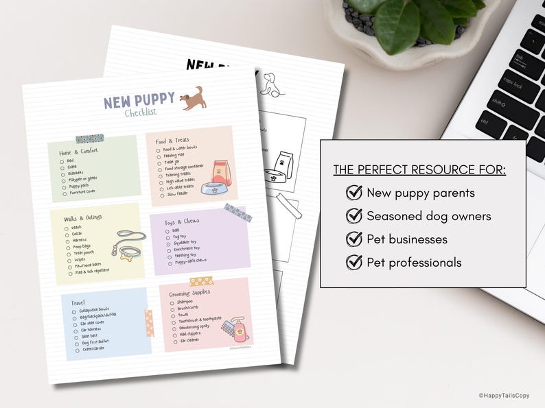 Boho Printable New Puppy Checklist - Pet Owner Shopping List PDF - Etsy