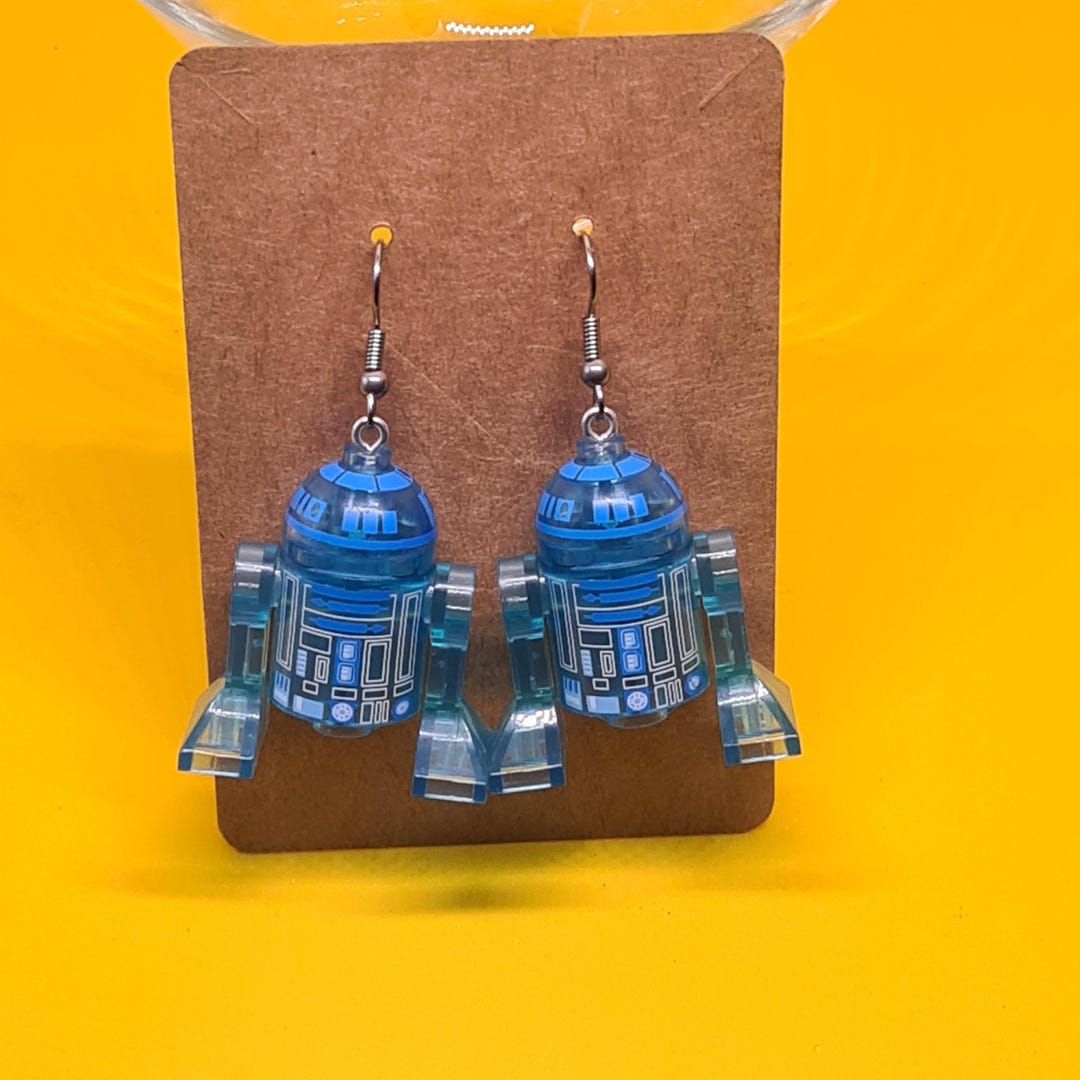 Handemade R2 D2 Blue Star Wars Minifigure Earings - Etsy