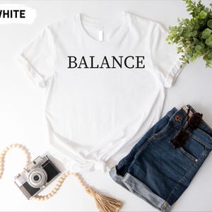 Balance shirt, Motivational T-shirt, Minimalism Tee, Minimalism Sweatshirt, Custom T-shirt, Ladies T-shirt, Gift for her, gift for wellness