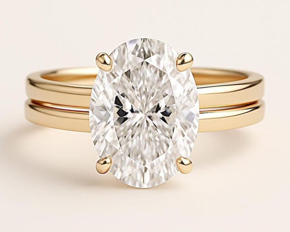 2.50 Ct Oval Cut Lab Grown Diamond Ring | F/VVS2 Quality | 10.50×7.50mm Center Stone with 16 Round Accent Diamonds