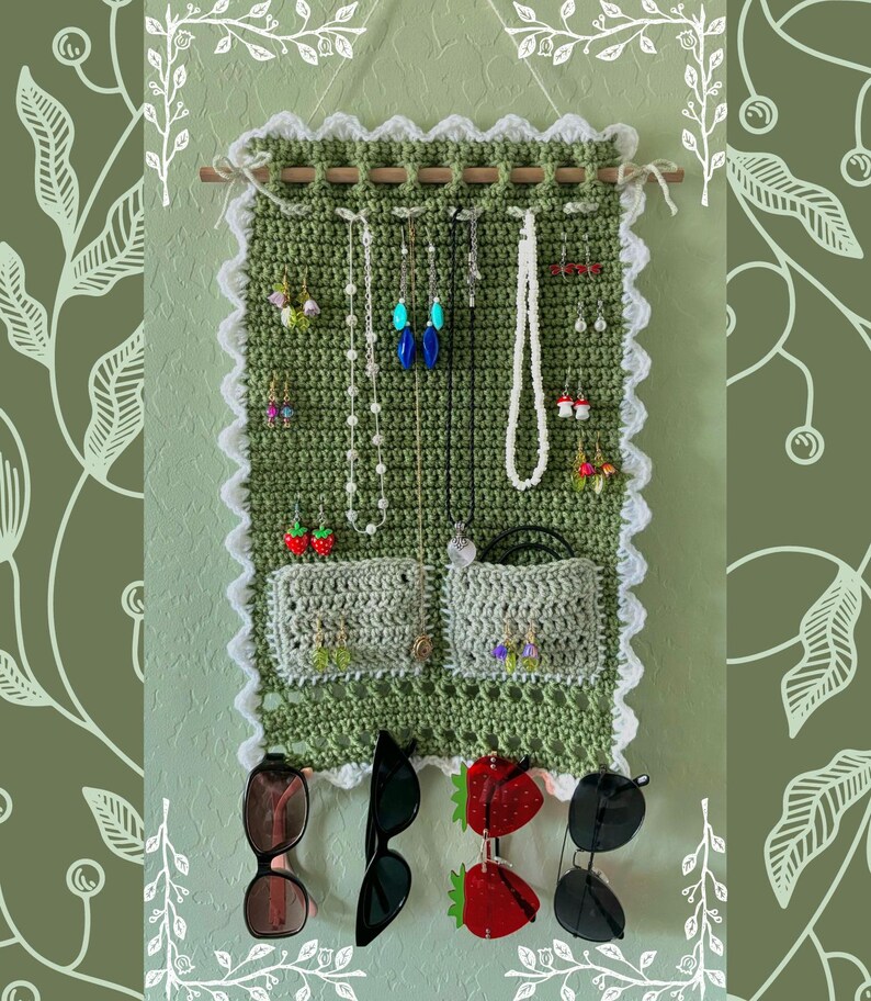Mosghuiy Hanging Jewelry Organizer With 39 Pouches & 36 Hooks - Double Sided Storage For Closet