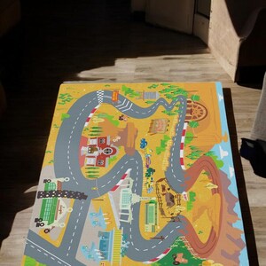 City Kids Rug | Kids Rugs | Road Playground Carpet | Rug Nursery Rug | Rug For Kids Room | Road Patterned Kids Rug | Nursery Rug | Floor Rug