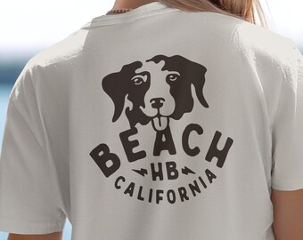 Dog Beach Huntington Beach T-Shirt, California Surf Tee, Vintage Beach Shirt
