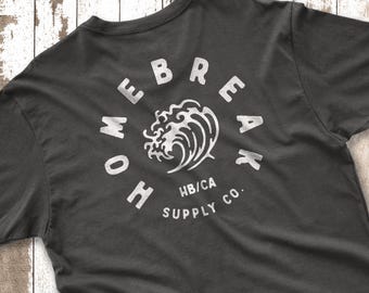 Homebreak Supply Co. Vintage Surf T-Shirt, California Beach Tee, Retro Coastal Shirt