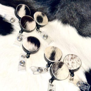 Cowhide Badge Reel