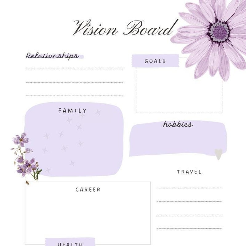Girly Vision Board - Etsy