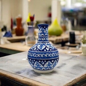Handmade Ceramic Vase in Blue