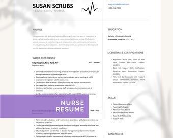 Lebenslauf Google Docs und Canva | Medizinischer Lebenslauf für Krankenschwester | Rn Lebenslauf Registered Nurse Lebenslauf | Lebenslauf als zertifizierter Pflegehelfer