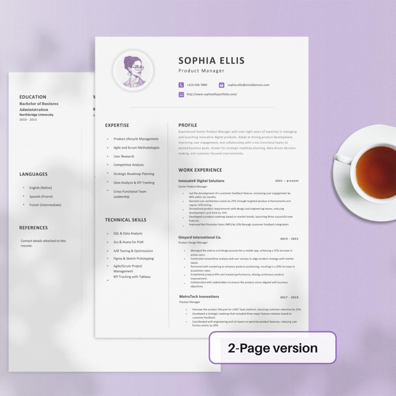 ATS Friendly Resume, Word, Pages, Google Docs, ATS Cv Resume Template ...
