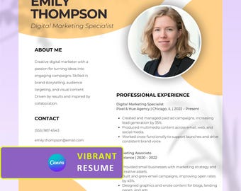 Kreative Lebenslaufvorlage | ATS-freundlich | LebenslaufCanva | 1–2 Seiten | Anschreiben | Referenzen | Titelseite