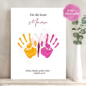 Fête des mères | Cadeau | Artisanat | Enfants | Bricolage | Téléchargement numérique | PDF | Modèle d&#39;impression