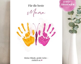 Día de la Madre | Regalo | Manualidades | Niños | Hazlo tú mismo | Descarga digital | PDF | Plantilla de impresión