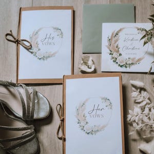 Wedding Vows Marriage Promise His Her Vows Wedding Ceremony Digital Download Printable DIY Wedding Vows