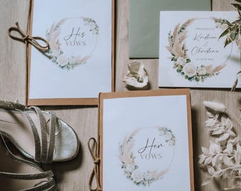 Wedding Vows Marriage Promise His Her Vows Wedding Ceremony Digital Download Printable DIY Wedding Vows