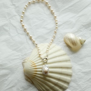 Perlen halskette, Geschenk für sie, Minimalistisch geschenk, Hochzei schmuck