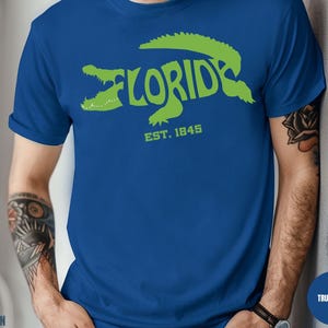 Florida Gator Unisex Tee, Florida Est 1845 T-shirt, Perfect gift for Florida Lovers, Vacation Apparel, Take Me to Florida, Funny Florida Tee
