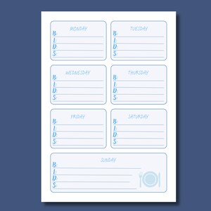 Weekly Meal Planner Printable: B/L/D/S Food Tracker (Instant Download)