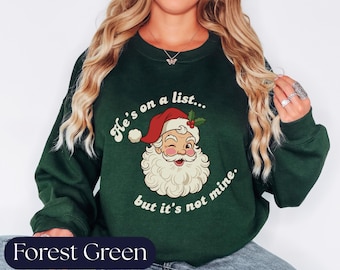 Christmas Shirt, Funny Liberal Christmas Sweatshirt, Retro Santa Political Tee, Feminist Holiday Crewneck, Christmas Gift for Her