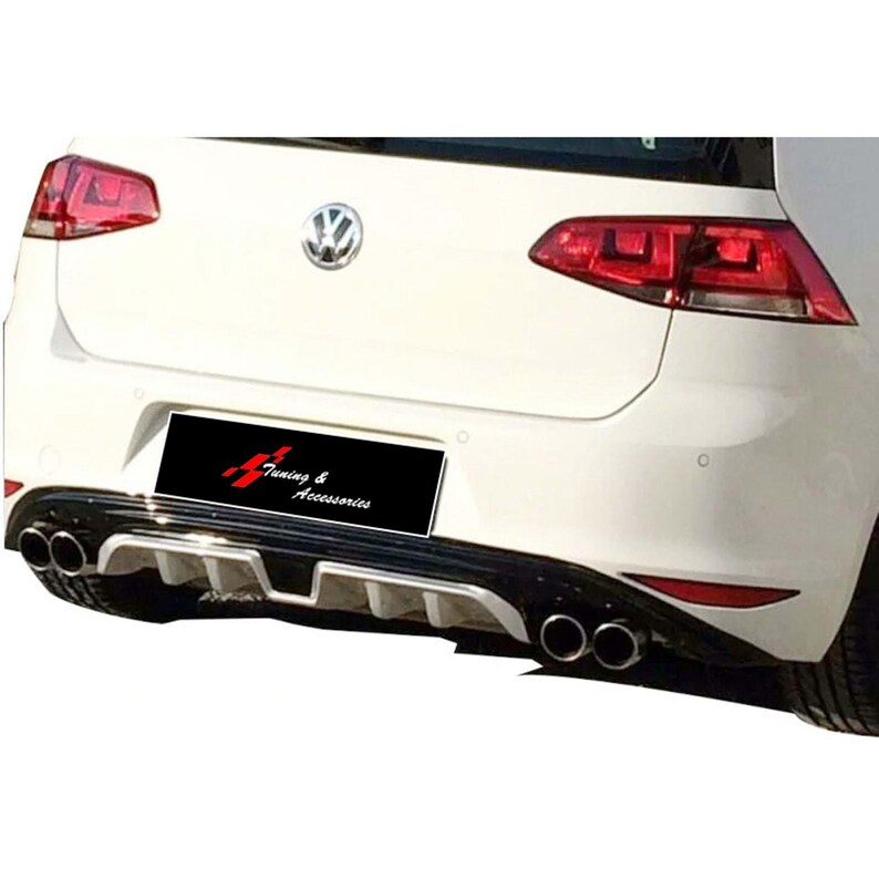 For Vw Golf Mk7 Custom Rear Bumper Diffuser Gloss Black Rear Bumper ...