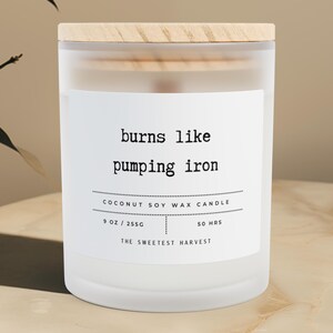 Funny Candle Fitness Humour Home Decor Present For Her Funny Gym Gift For Him Gift for Friend Birthday Gift For Colleague