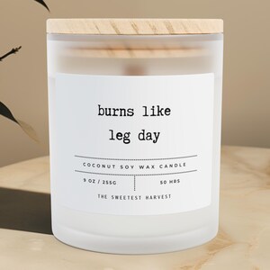 Funny Fitness Candle Humorous Home Decor Present For Her Funny Gift For Him Gift for Friend Birthday Gift For Colleague Who Loves The Gym