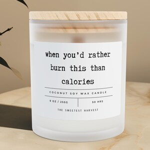 Funny Candle Fitness Humour Home Decor Present For Her Funny Gym Gift For Him Gift for Colleague Birthday Gift For Friend