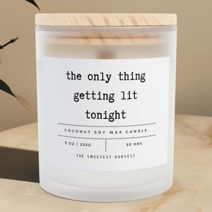 Frosted Glass Candle Funny Home Décor Candle Gift for Friend Present for Co Worker Hilarious Present for Candle Lover