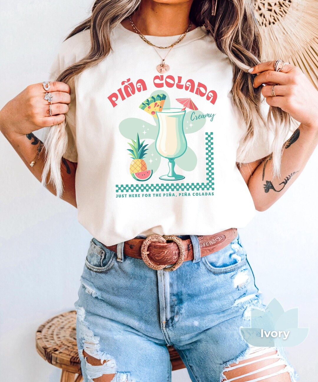 Pina Colada Cocktail Tshirt Comfort Colors® Shirt Retro Drink Themed ...