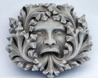 Green Man Stone Effect Reproduction Medieval Gothic Cathedral Carving.