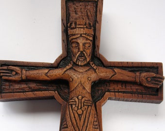 Viking Crucifix Reproduction Carving Pagan Christian Cross Norse Ragnar Lothbrok Gift